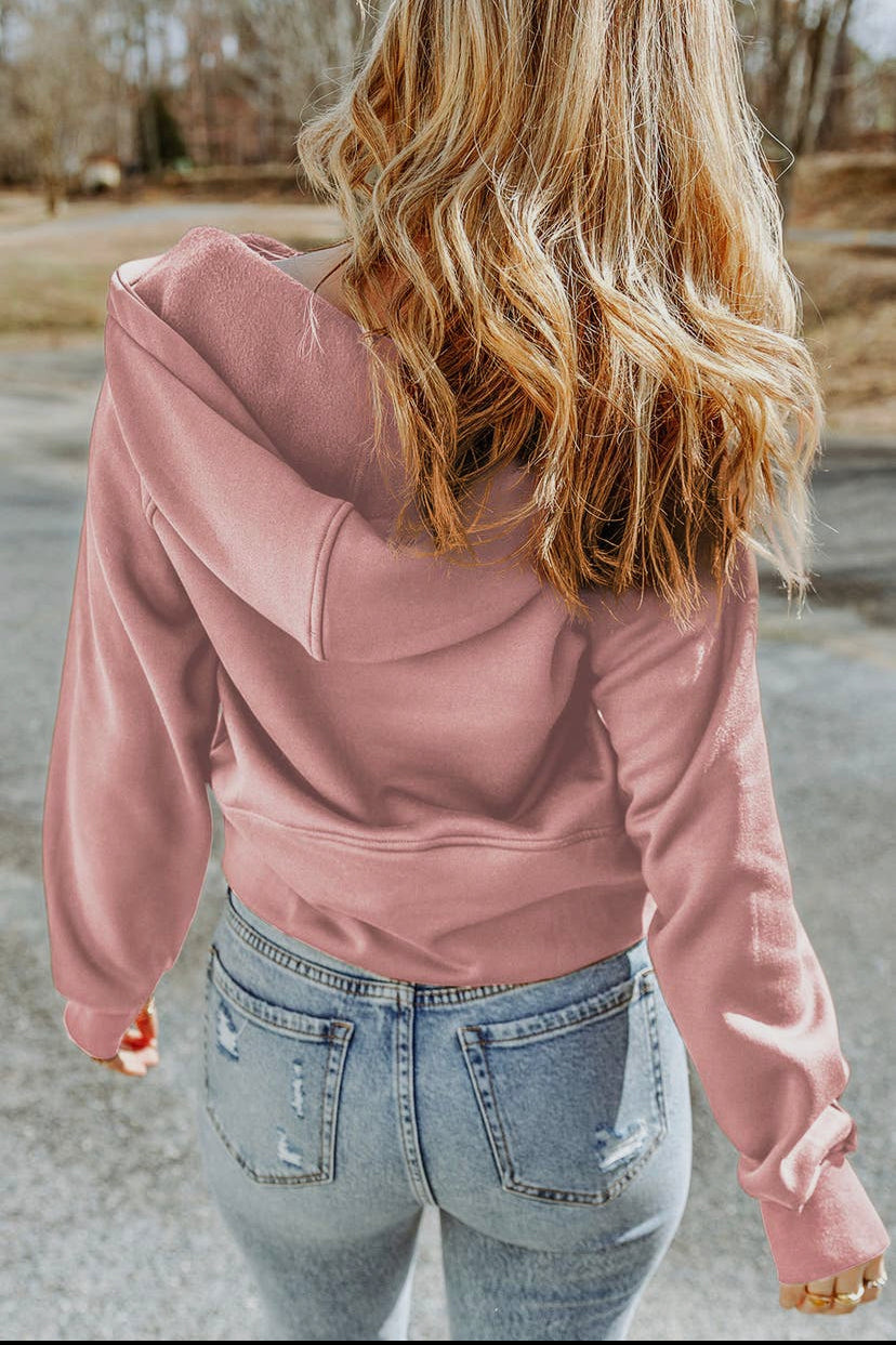Quarter Zip Kangraroo Pocket Hoodie