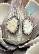 Load image into Gallery viewer, Sterling Kreek Round Rock Earrings White or Pink
