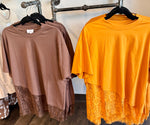 Load image into Gallery viewer, Lace Asymmetrical Tee
