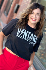 Load image into Gallery viewer, Vintage Soul Checkered Black Tee
