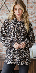 Load image into Gallery viewer, Hemish Brown Leopard Top
