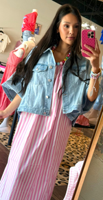 Load image into Gallery viewer, Denim Cape Jacket
