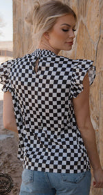 Load image into Gallery viewer, Sterling Kreek Checkered Babydoll Top
