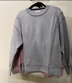 Load image into Gallery viewer, Zenana Acid Washed Exposed Hem Fleece Sweatshirt
