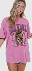 Mineral Washed Puff Rock N Roll Tee