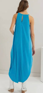 Load image into Gallery viewer, Hyfve Halter Neck Asymmetrical Middi Dress
