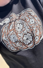 Load image into Gallery viewer, Sterling Kreek Tooled In Time Pumpkin Sweatshirt
