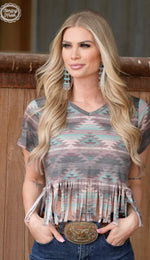 Load image into Gallery viewer, Sterling Kreek Buffalo Canyon Cropped Top
