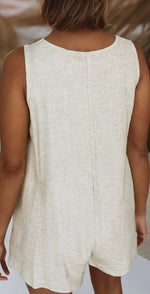 Load image into Gallery viewer, Sleeveless Button Front Romper
