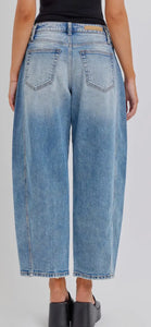 Cello Mid Waisted Barrel Jeans with Side Panel