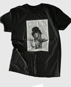 Stevie Nicks Black Bling Accent Graphic Tee