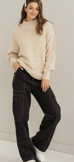 Load image into Gallery viewer, HYFVE Major Moves Contrast Stitch Twill Cargo Pant Black or Olive
