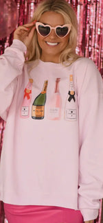Load image into Gallery viewer, Pink Champagne Sweatshirt

