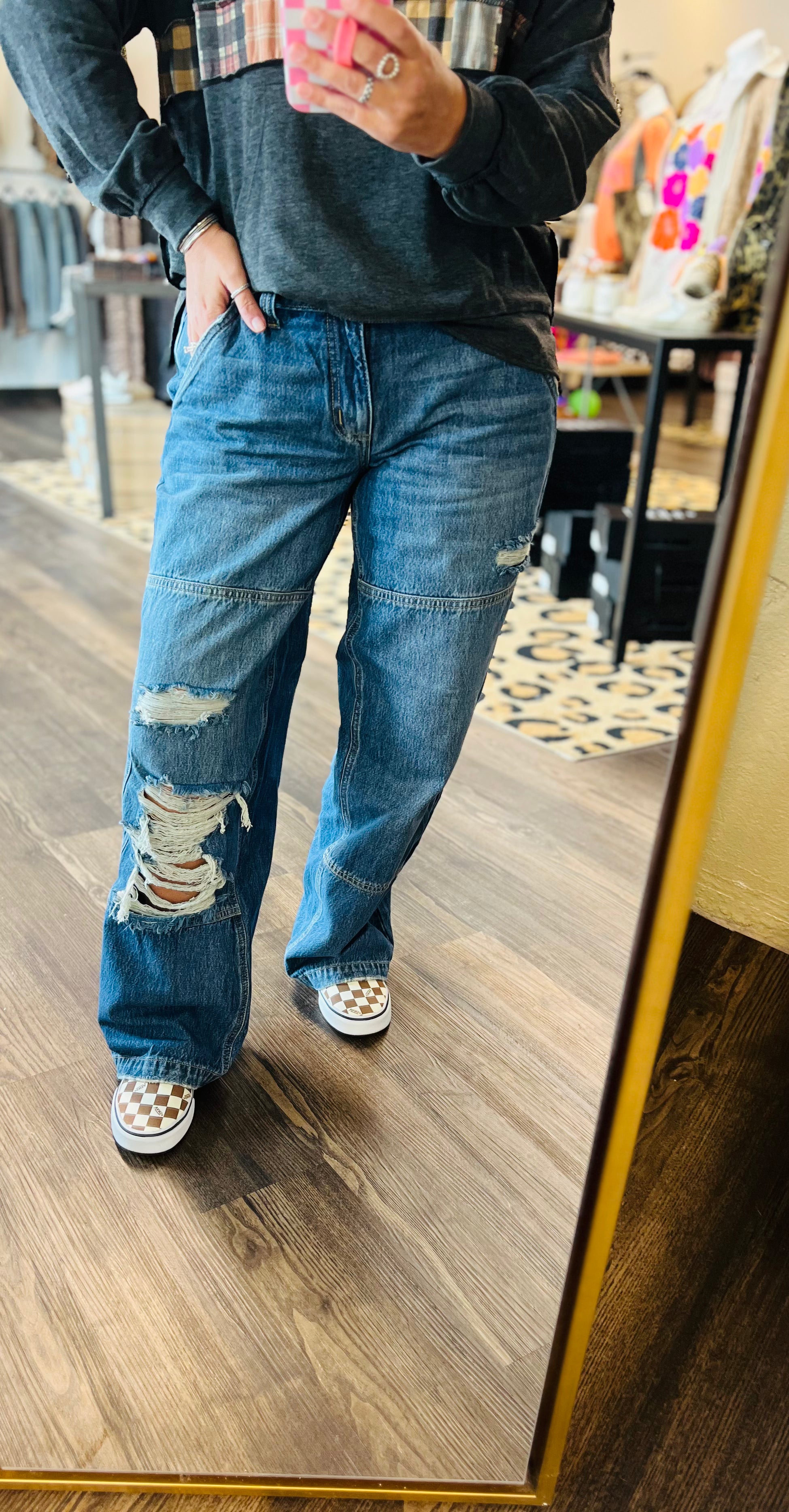 Cello Baggy Jean with Front Seam Detail