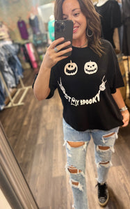 Stay Spooky Oversized Crop Top