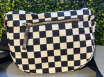 Load image into Gallery viewer, Checkered Oversized Nylon Bum Bag
