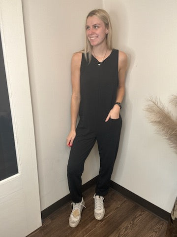 Overall Jumpsuit Shoulder Tie
