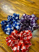 Load image into Gallery viewer, Sterling Kreek PEP RALLY SCRUNCHIES Purple, Red, or Royal
