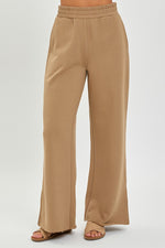 Load image into Gallery viewer, Risen  Soft  Knit Wide Leg  with Slit  Lounge  Pants
