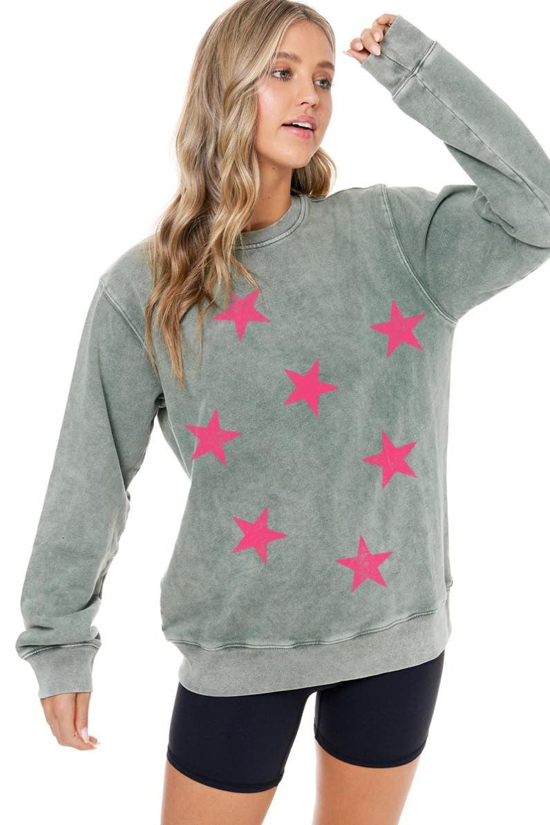 Zutter MULTI STARS GRAPHIC SWEATSHIRT