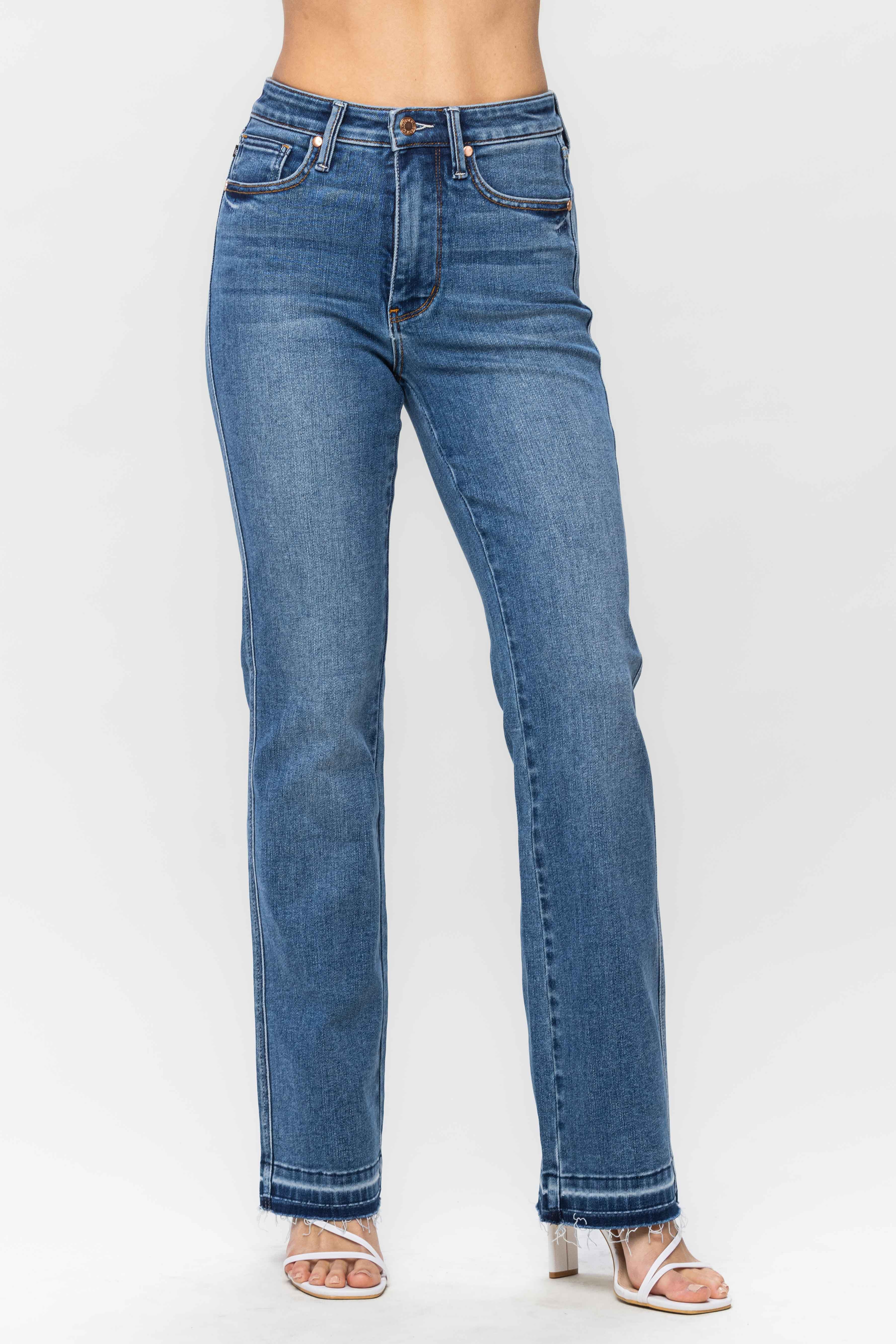 Judy Blue High Waist Tummy Control Release Hem Slim  Boot