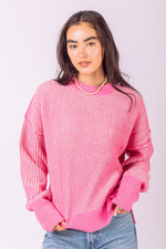 Load image into Gallery viewer, Two-Tone Casual Knit Sweater Top
