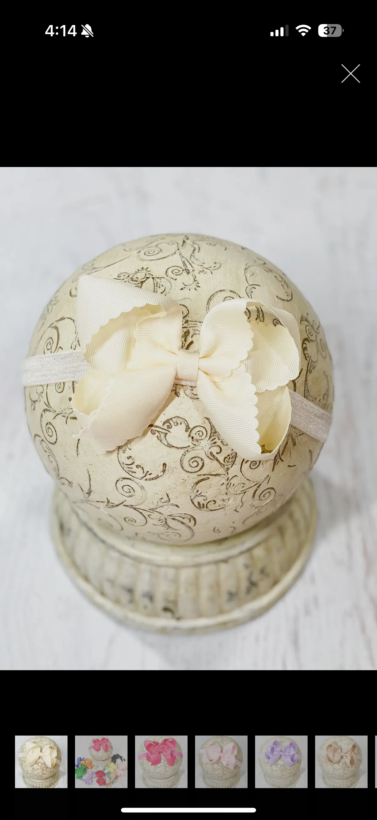 Classic Scalloped Bow-Headband