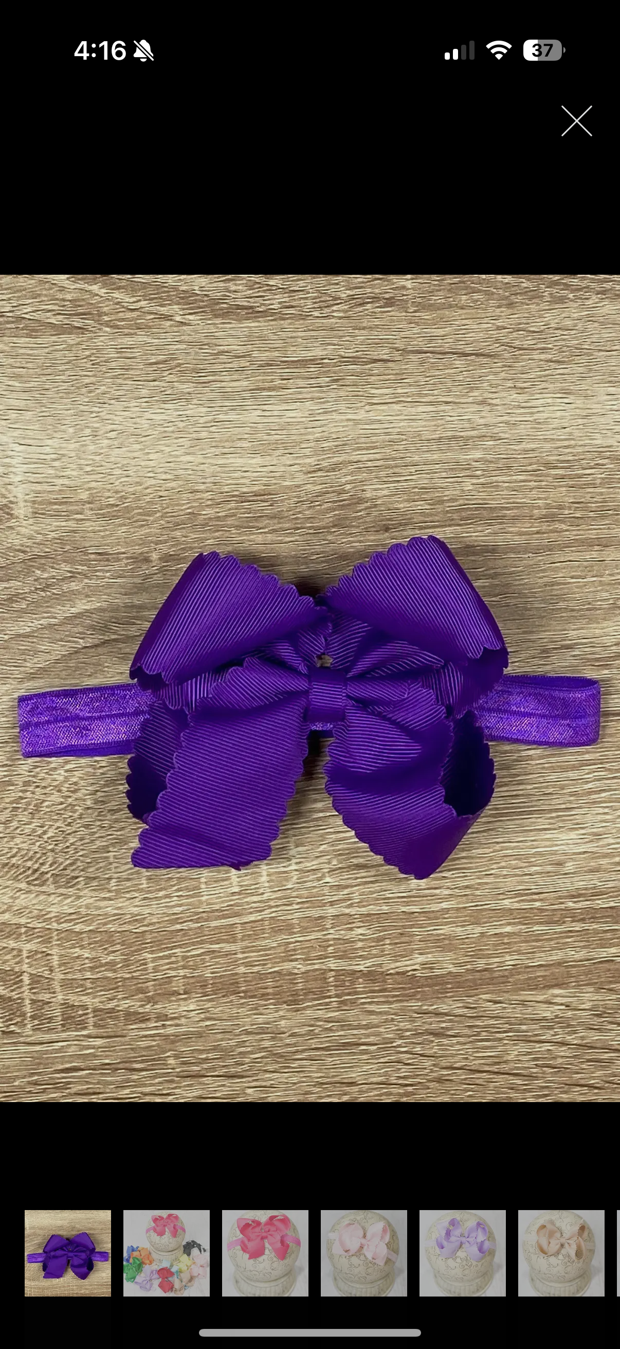 Classic Scalloped Bow-Headband