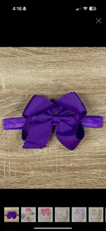 Load image into Gallery viewer, Classic Scalloped Bow-Headband
