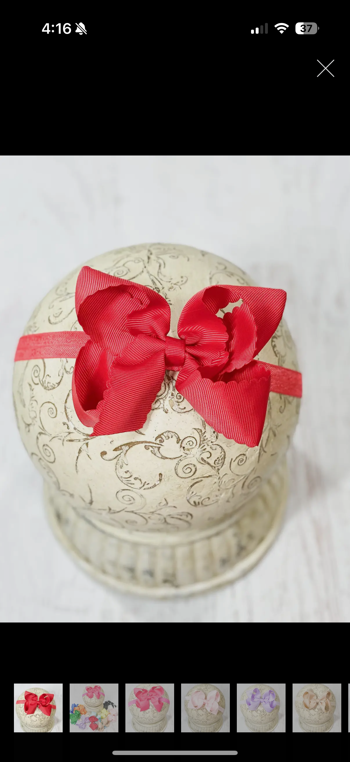 Classic Scalloped Bow-Headband