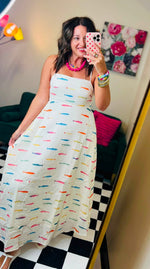Load image into Gallery viewer, Fish Print Midi Dress
