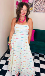 Load image into Gallery viewer, Fish Print Midi Dress
