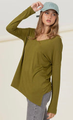 Load image into Gallery viewer, Effortless Endeavor Oversized Long Sleeve Top
