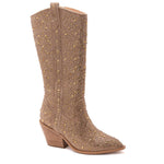 Load image into Gallery viewer, Corky Hey Girl Rhinestone Glitzy Gold Boot
