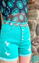 Load image into Gallery viewer, Sterling Kreek Tennessee Walking Shorts Turquoise
