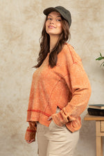 Load image into Gallery viewer, Very J Vintage Mineral Washed Casual Knit Top
