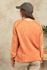 Load image into Gallery viewer, Very J Vintage Mineral Washed Casual Knit Top

