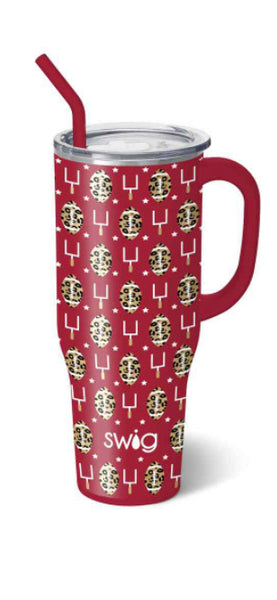 SWIG, 40 OZ. MEGA MUG - TOUCHDOWN CRIMSON – Deb & Co. Boutique