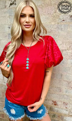 Load image into Gallery viewer, Sterling Kreek Louisiana Woman Top Red
