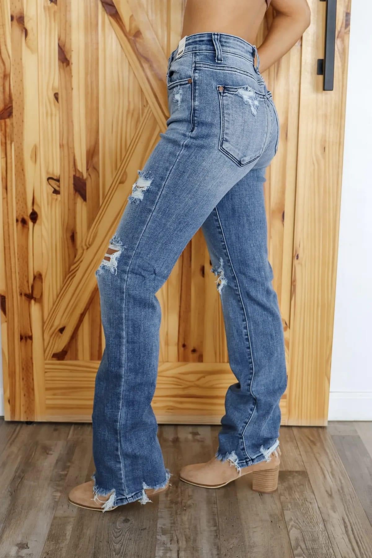 Judy Blue Straight Fit Mid Rise