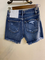Load image into Gallery viewer, Petra Dark Wash High Rise Distressed Denim Shorts
