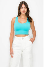 Load image into Gallery viewer, Solid Color Basic Crop Tank Top
