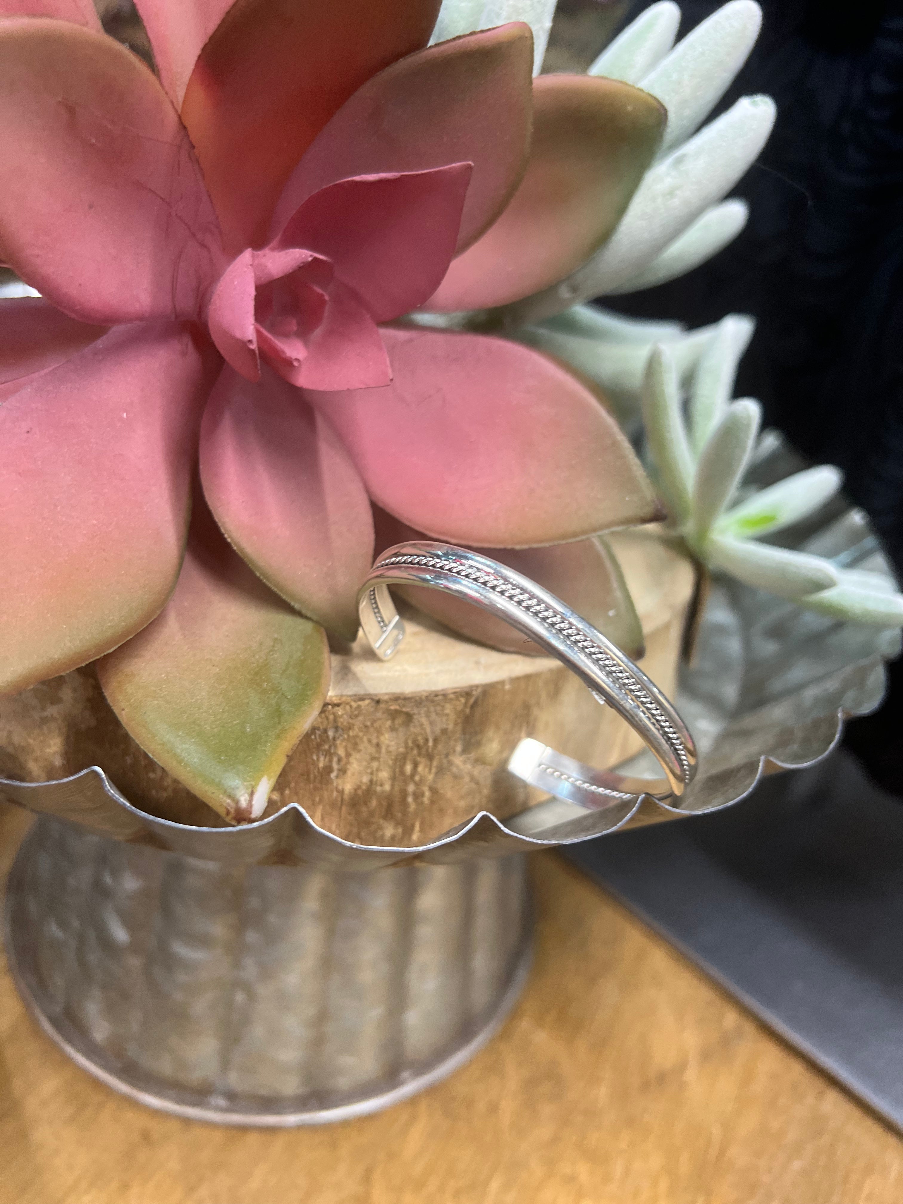 Sterling Silver Rope Cuff