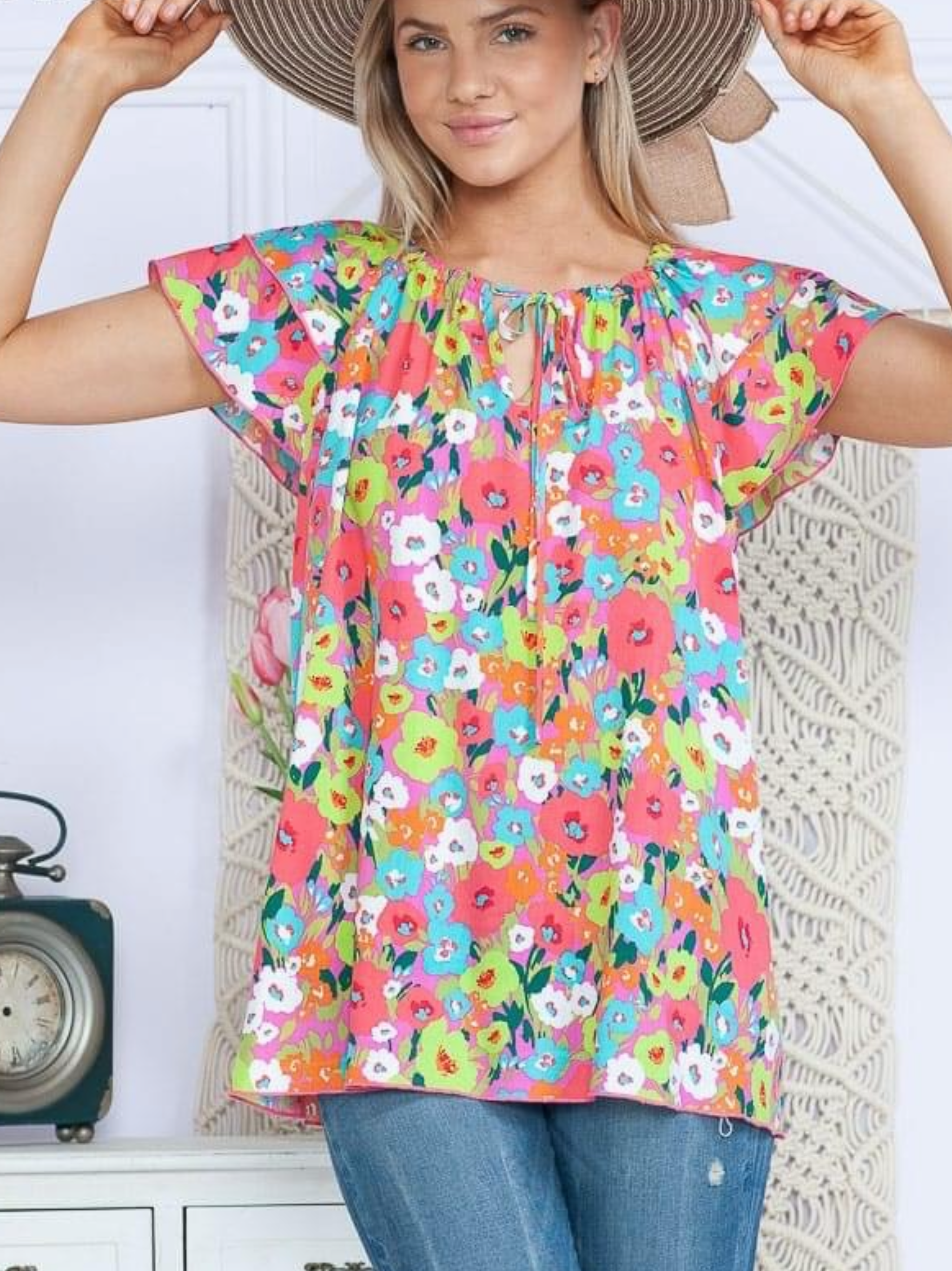 Lily Pad Floral Top