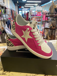 ShuShop Hot Pink Zebra Hair Sneaker
