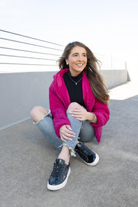 Hey Girl by Corky Black Patent Supernova Sneaker