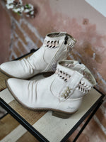 Load image into Gallery viewer, Blowfish “Sygns” Western Ankle Boot in Cloud Prospector
