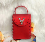 Load image into Gallery viewer, Designer Inspired Matte Jelly Bag with Studs, Handle, &amp; Gold Strip Chain
