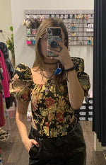 Load image into Gallery viewer, Puffy Sleeve Corset Top
