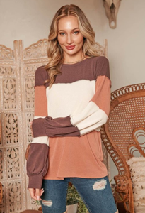 Hailey & Co Color Block Top 3 Colors